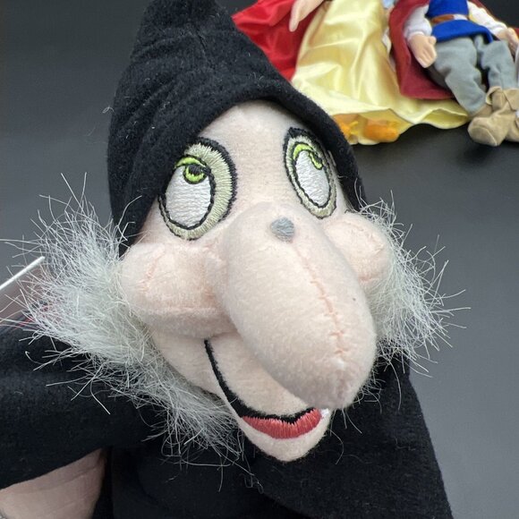 Disney Store 8" Snow White Bean Bag Plush Set of 3 Prince Witch Dolls with tags - Picture 5 of 16